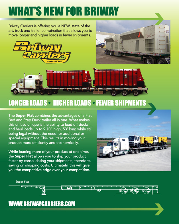 briway carriers super flat trailer combination